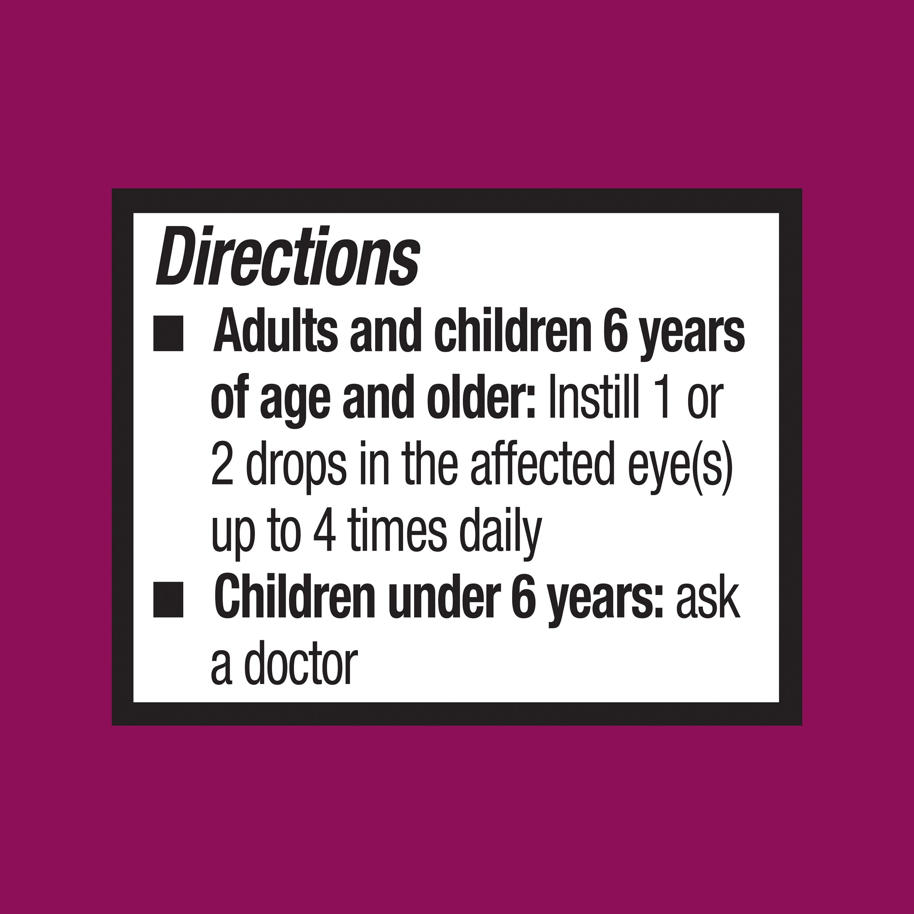 Equate Eye Allergy Relief Antihistamine and Redness Reliever Eye Drops, 0.5 oz, Compare to Opcon-A Active Ingredient