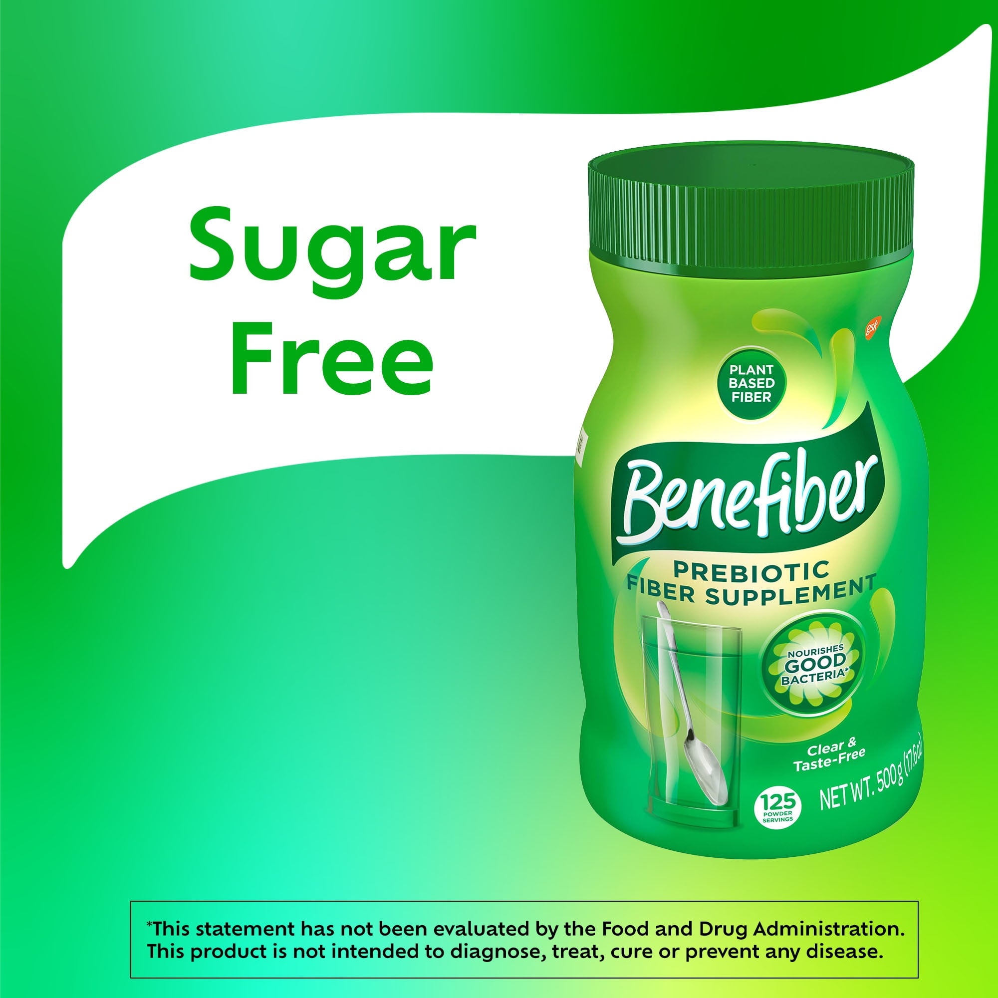 Benefiber Daily Prebiotic Fiber Supplement Powder for Digestive Health, Unflavored - 125 Servings (17.6 Ounces)