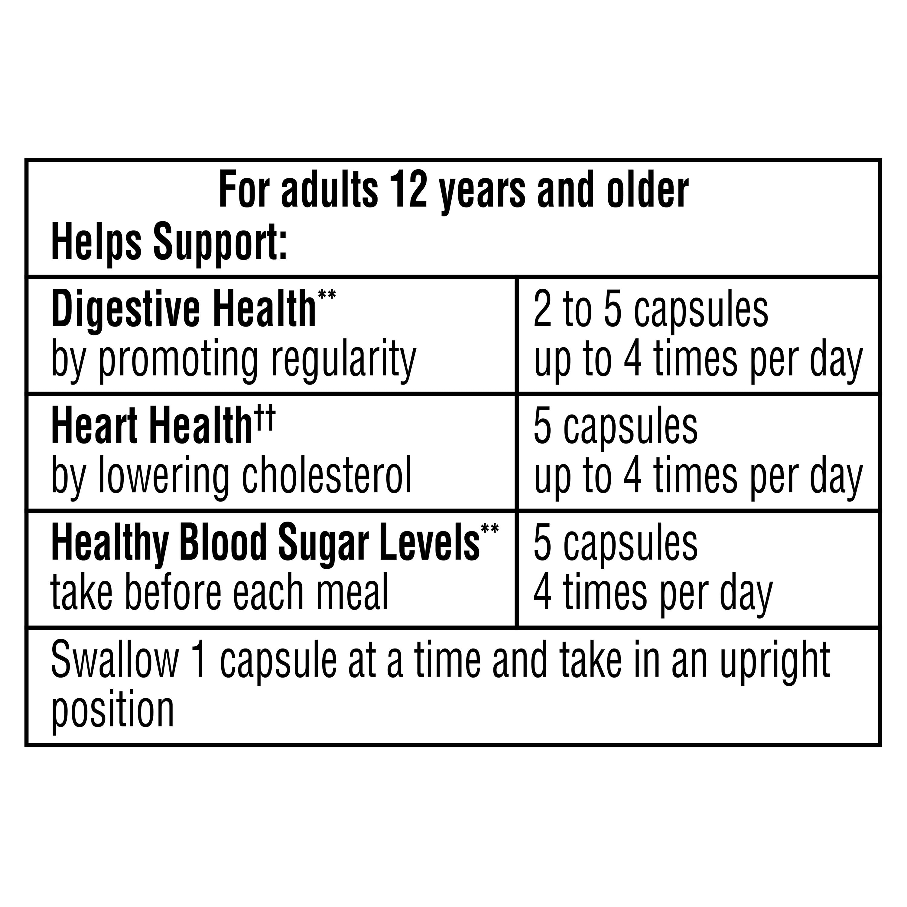 Equate Psyllium Husk Capsules 160 Count, Compare to Metamucil® Capsules 3 in 1 MultiHealth Fiber