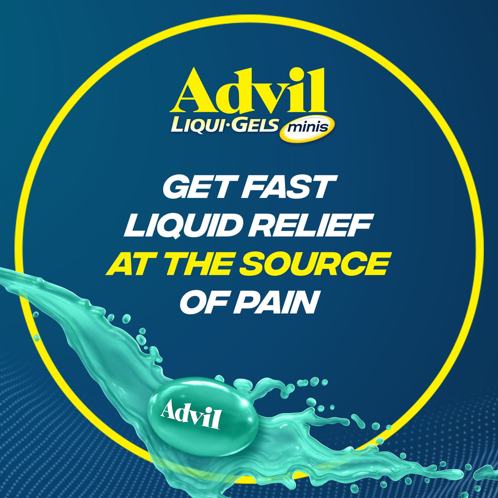 Advil Liqui-Gels Minis Pain Relievers for Headache Relief, Fever Reducer Liquid Filled Capsules, 200 Mg Ibuprofen, 80 Count
