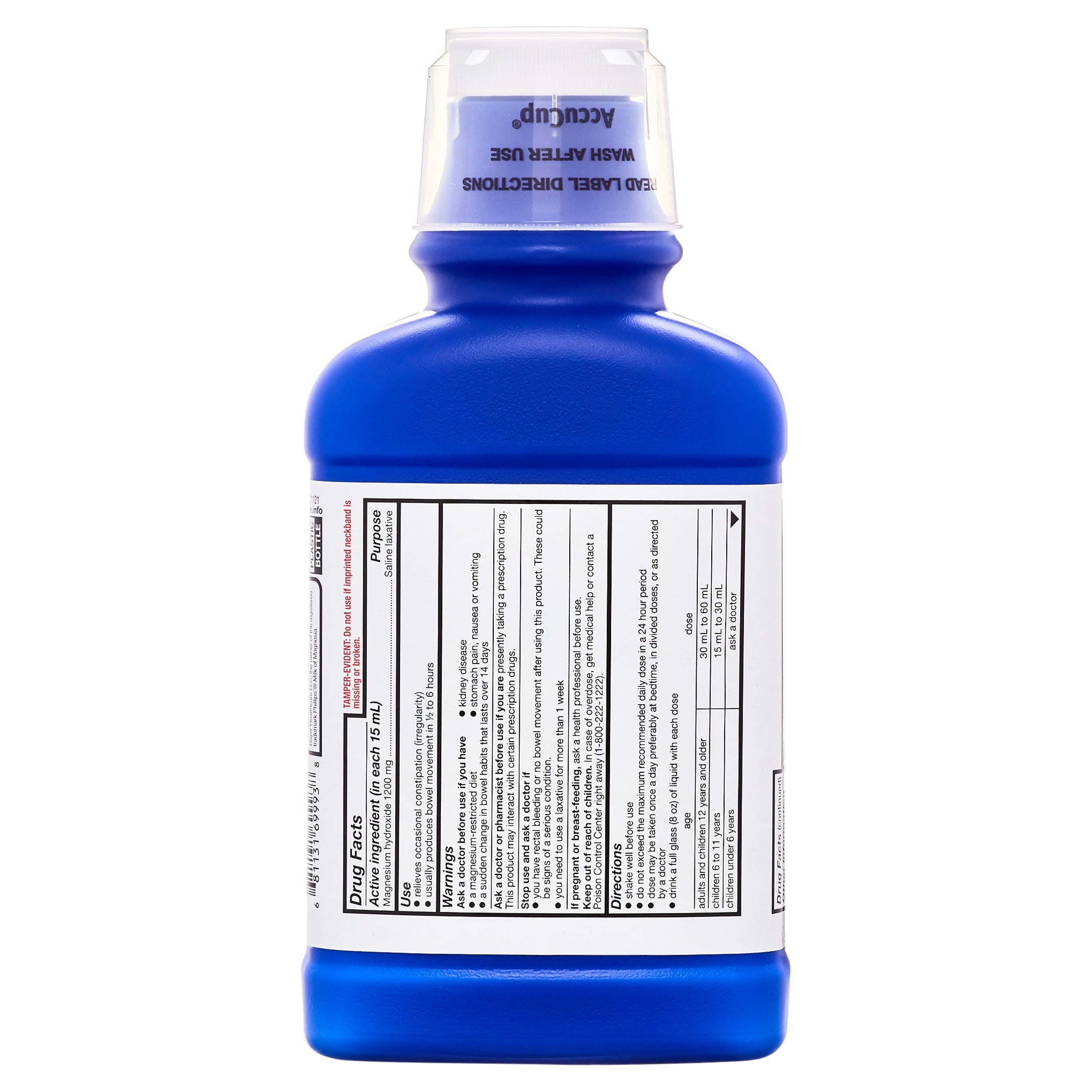 Equate Milk of Magnesia Saline Laxative, Original Flavor, 1200 mg, 26 fl oz