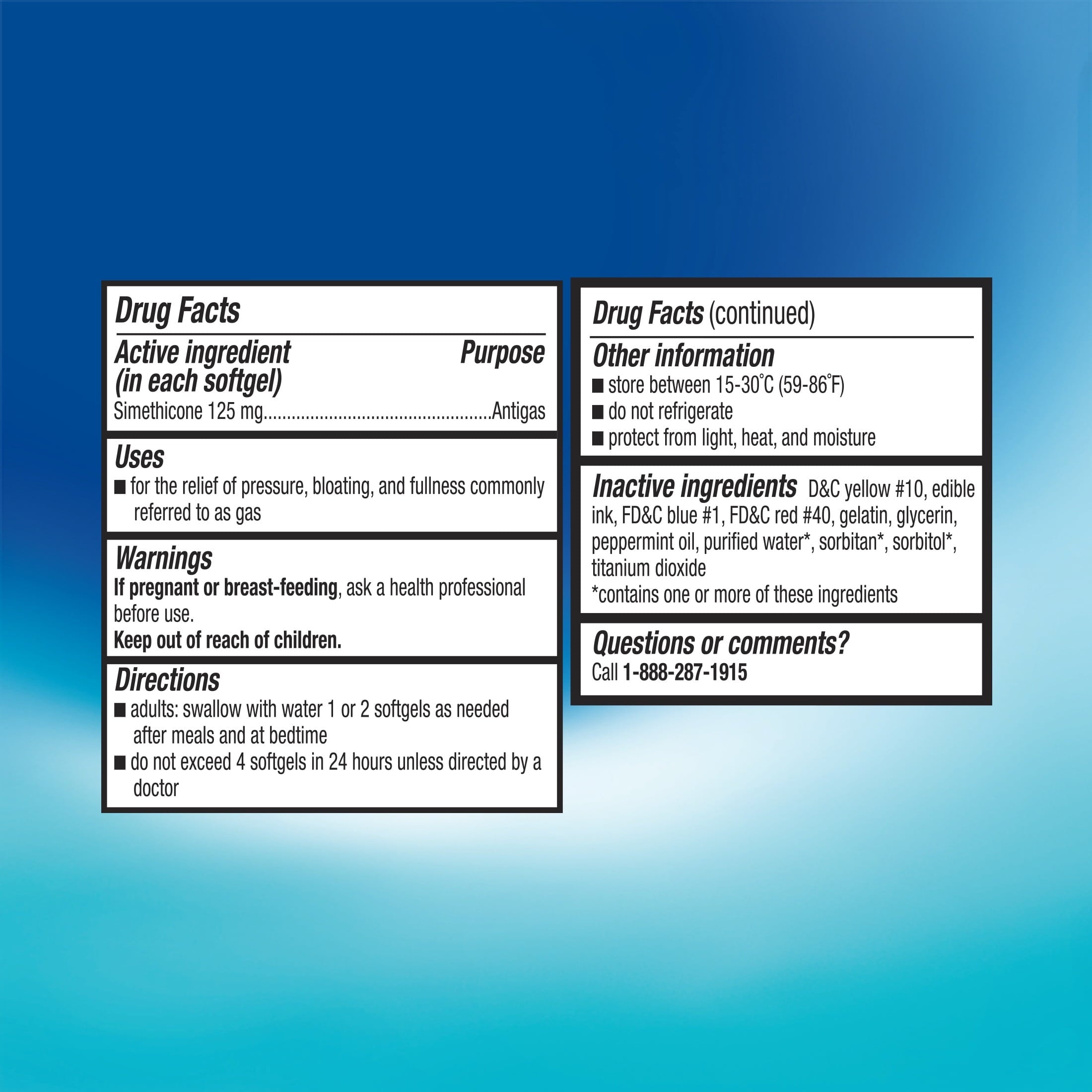 Equate Extra Strength Gas Relief Softgels Value Size, 125 mg, 150 Count