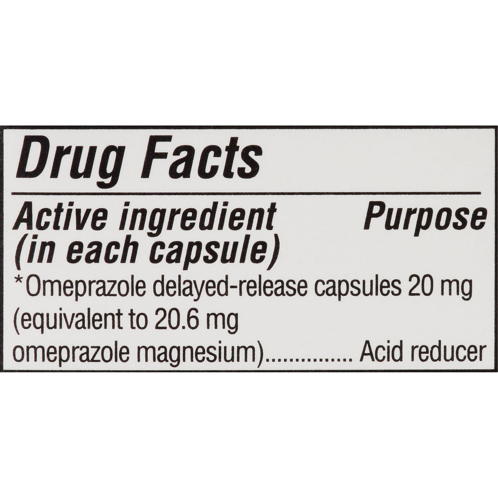 Equate Omeprazole Delayed-Release Acid Reducer Capsules, 20 mg, 42 Count