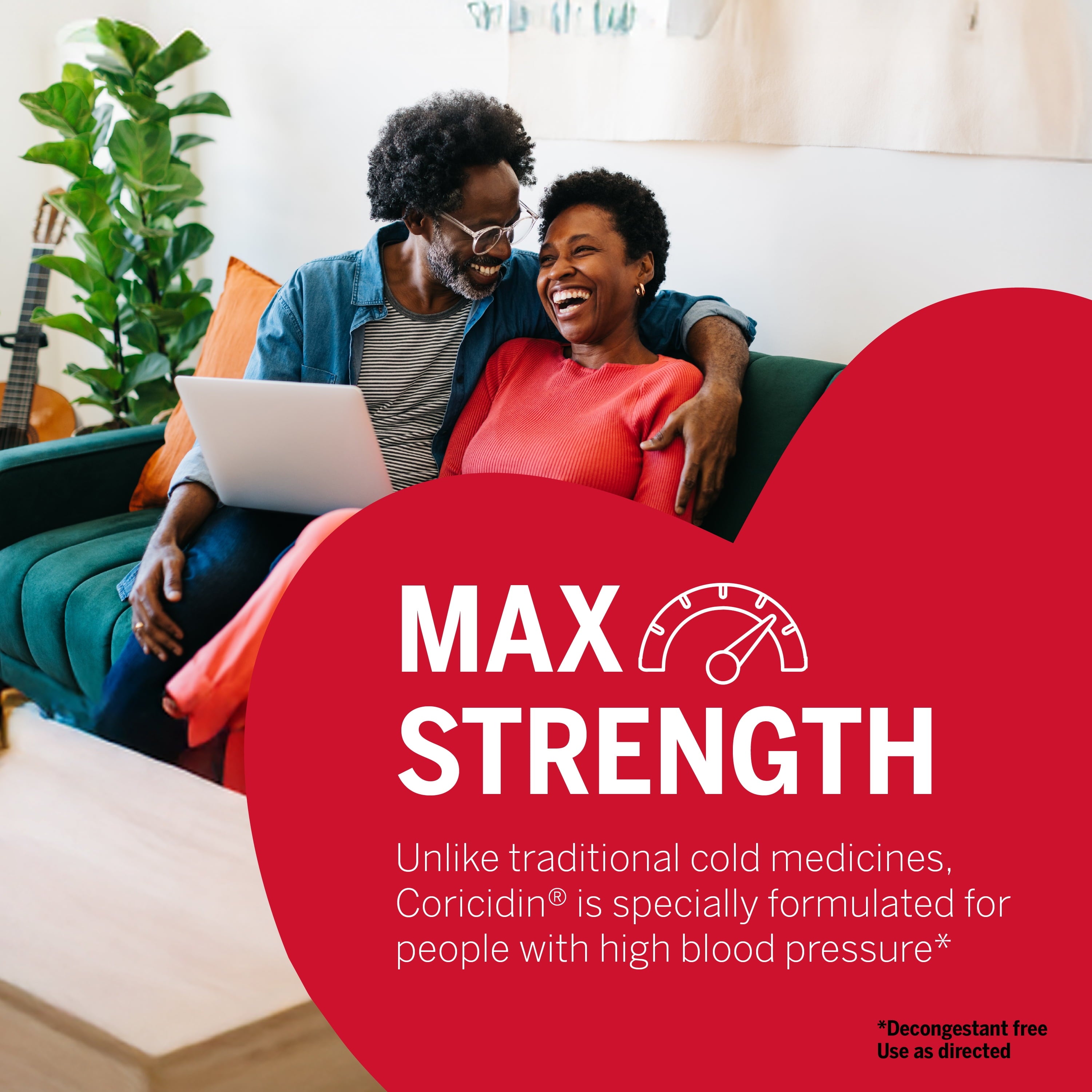 Coricidin HBP Multi-Symptom Cold & Flu Relief Tablets, for High Blood Pressure, 20 Count