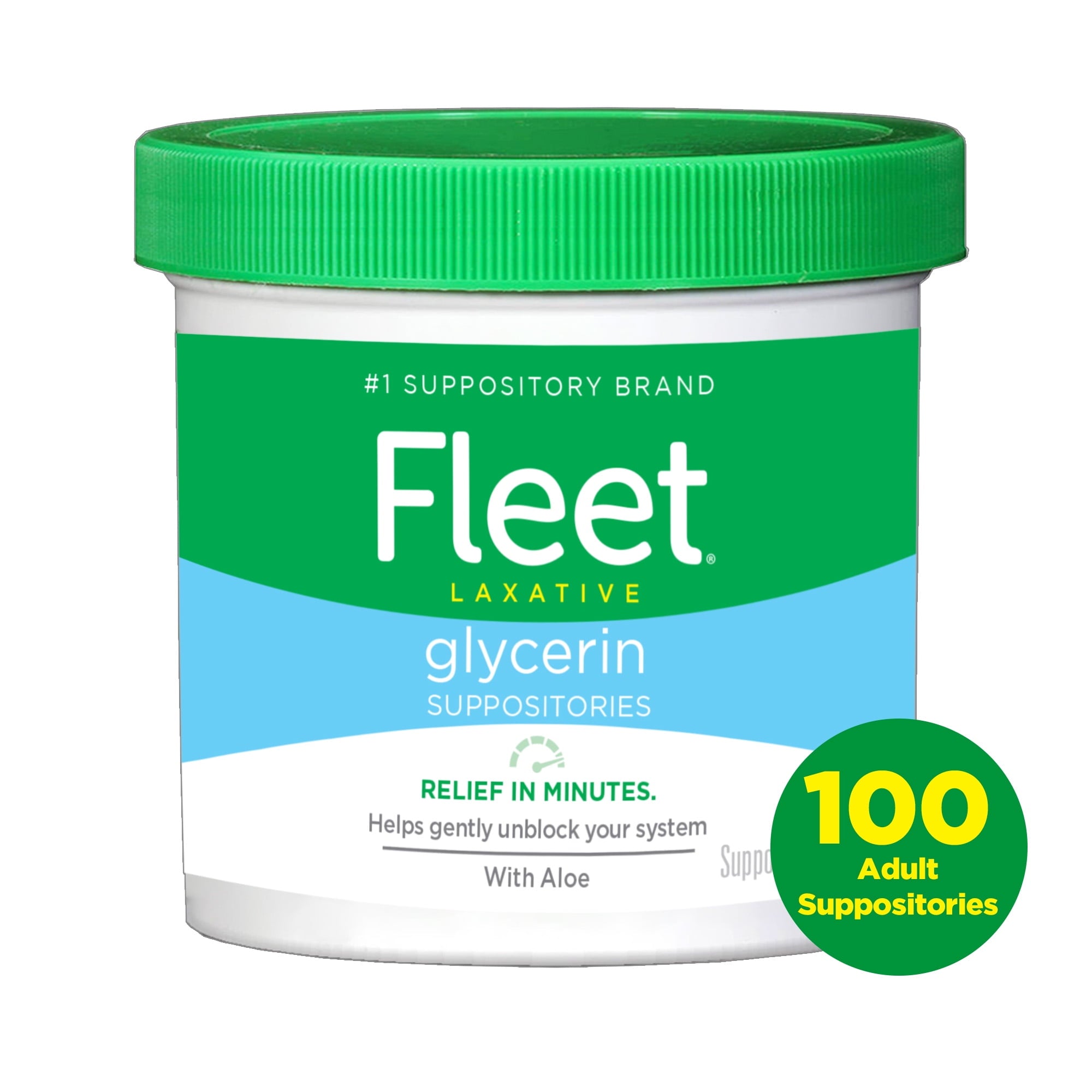 (2 pack) Fleet Laxatives, Laxative Glycerin Suppositories for Adult Constipation Relief, 100 Count