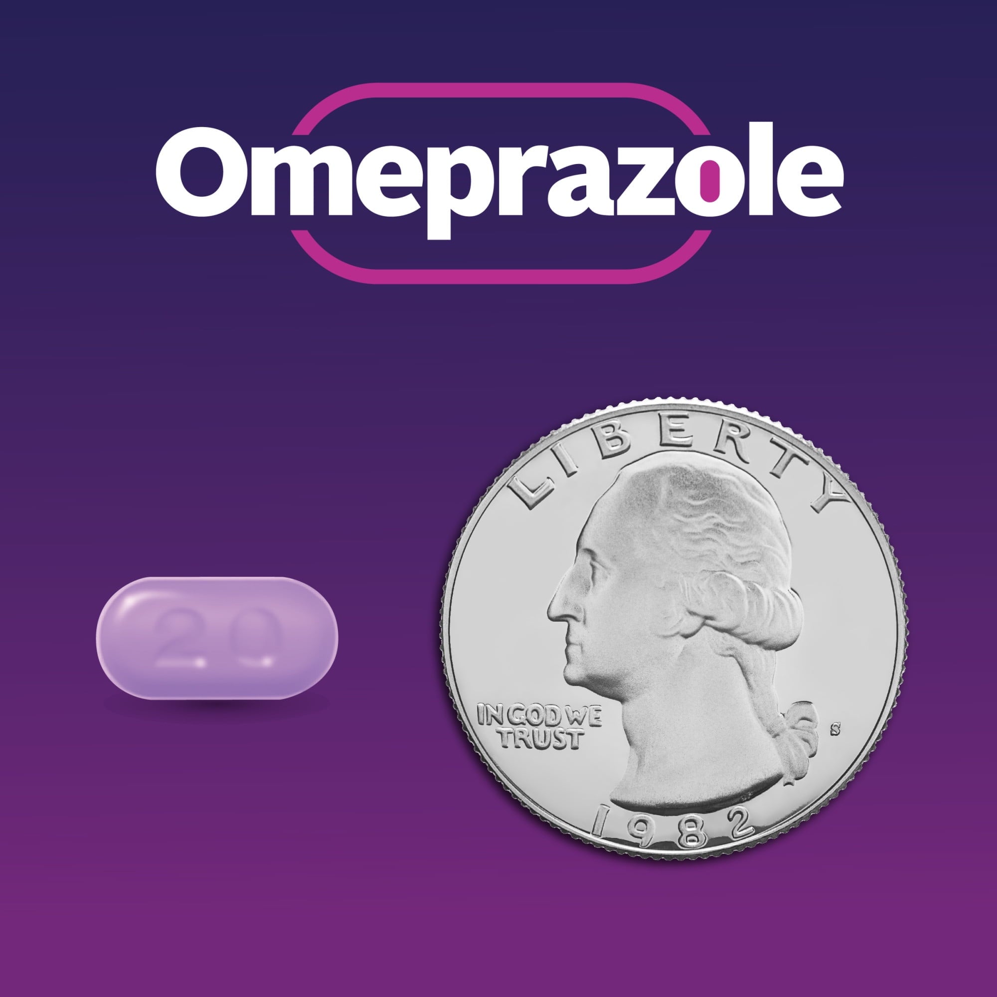 Equate Omeprazole Delayed Release Coated Tablets, 20 mg, Wildberry Mint, 14 Count, 3 Pack, Compare to Prilosec OTC