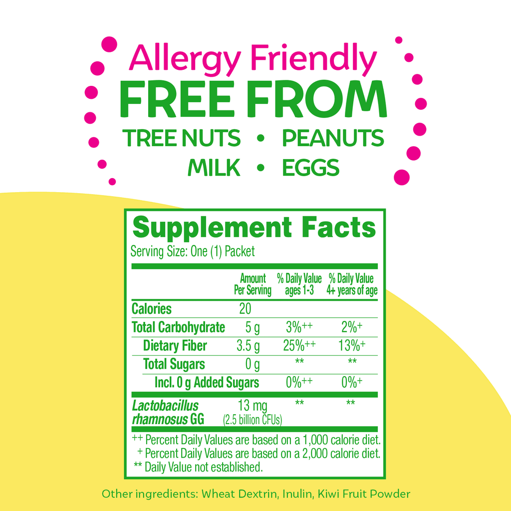 Culturelle Probiotics Kids Probiotic + Fiber Daily Ready-to-Mix Supplement, Digestive Regularity Support for Children, No Flavor Added, 24 Packets