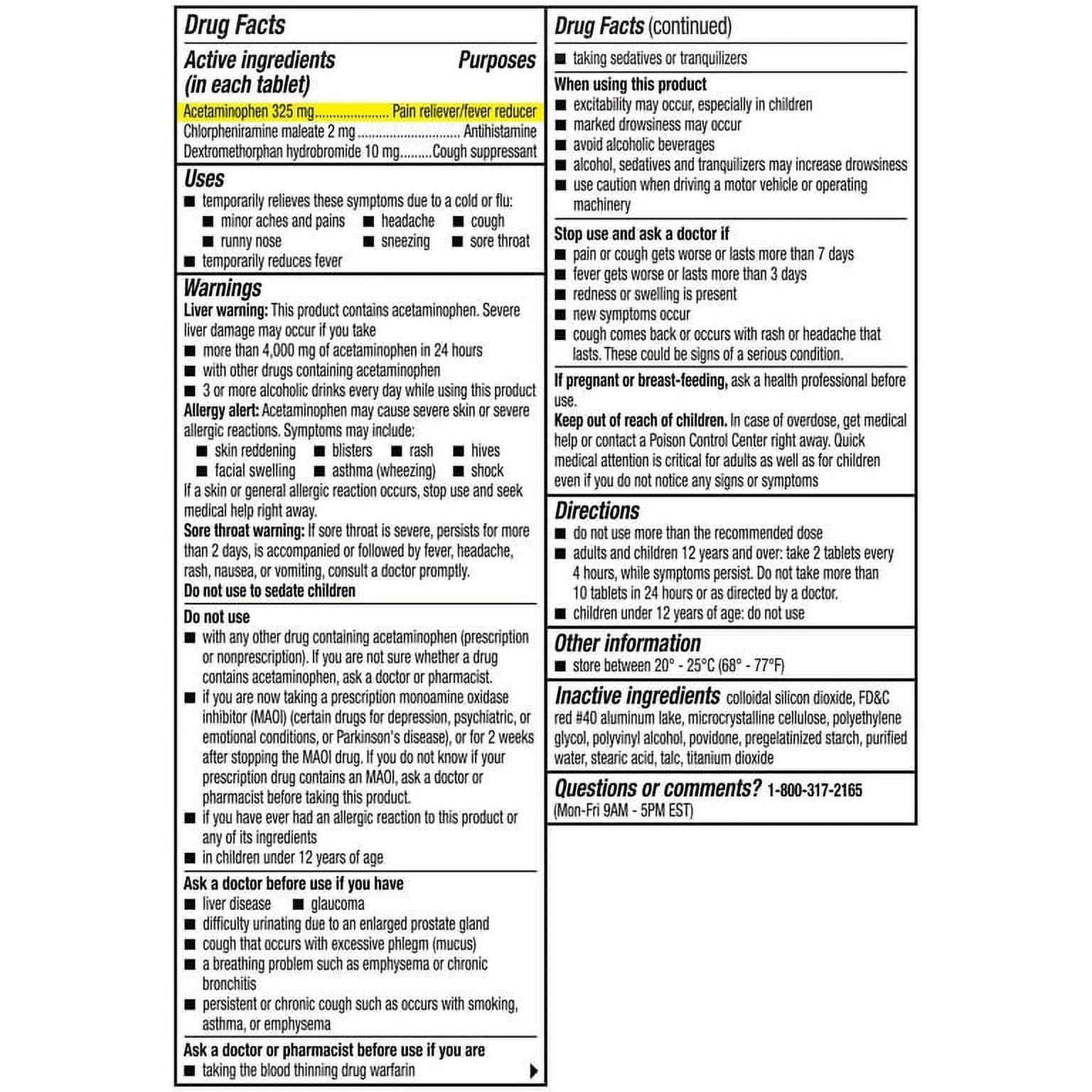 Coricidin HBP Maximum Strength Multi-Symptom Flu Medicine, Tablets, 24 Ct