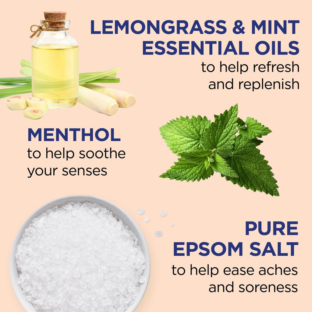 Dr Teal's Epsom Salt Magnesium Soak, Pre & Post Workout with Menthol, 3 lbs