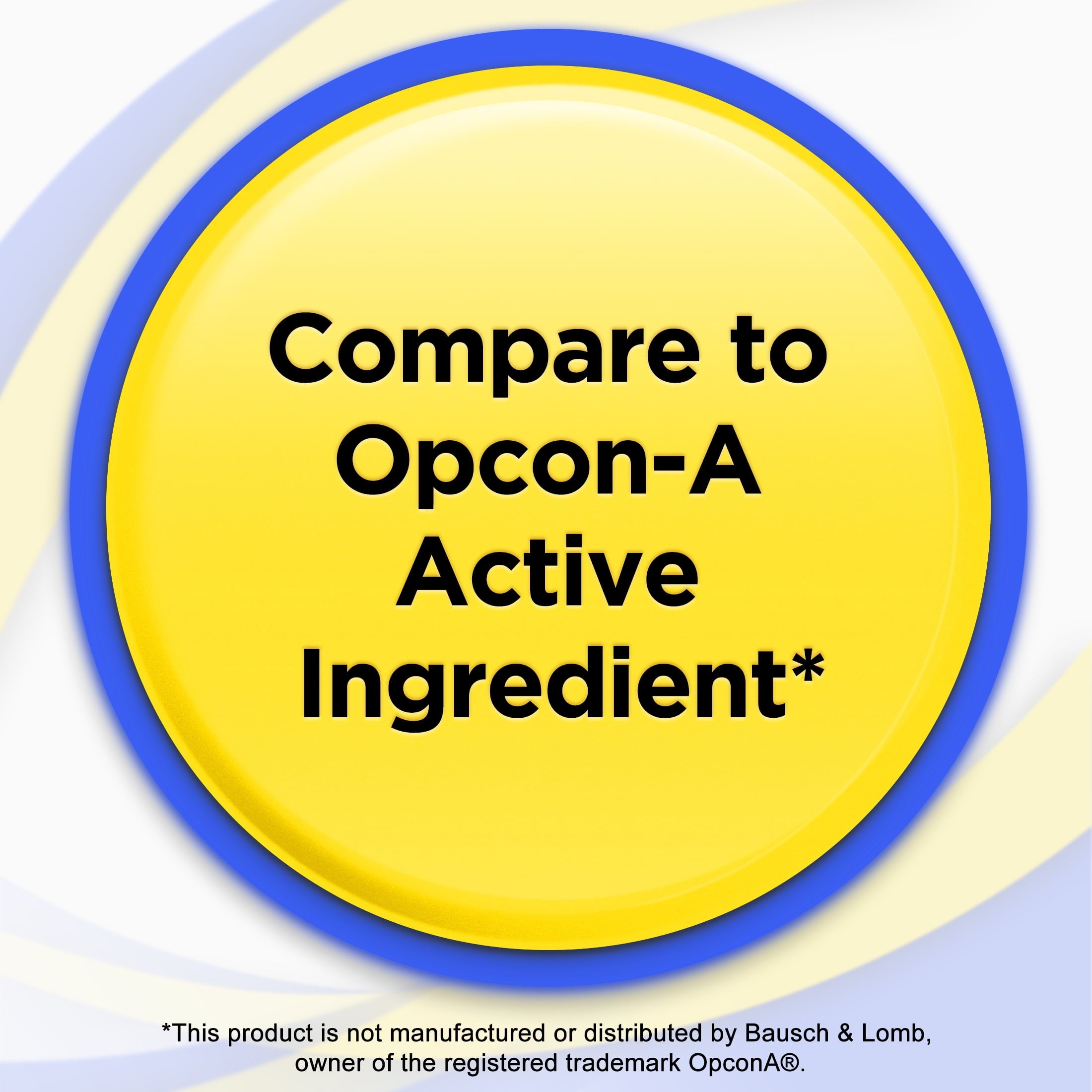 Equate Eye Allergy Relief Antihistamine and Redness Reliever Eye Drops, 0.5 oz, Compare to Opcon-A Active Ingredient