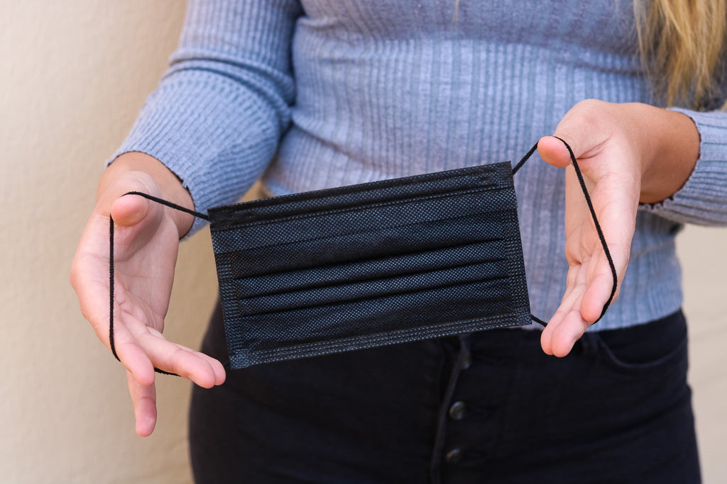 Equate Earloop Disposable Face Masks, Black, 25 Count