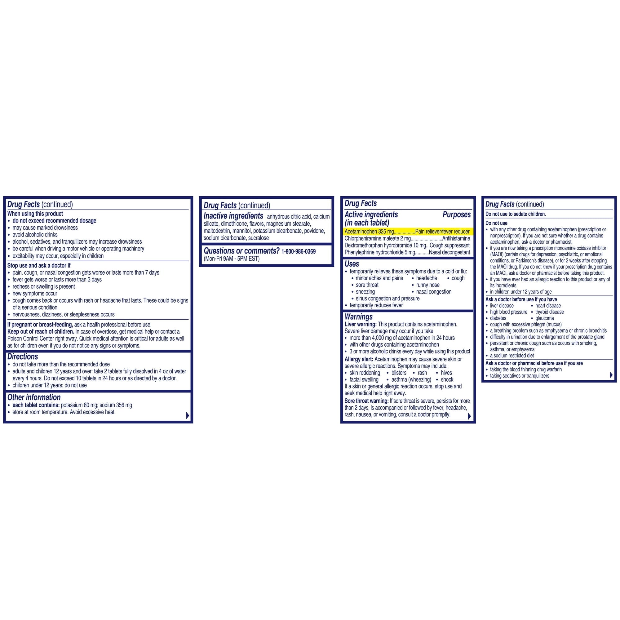 Alka-Seltzer Plus Powerfast Fizz Sinus Congestion & Pain Medicine, Effervescent Tablets, 24 Count