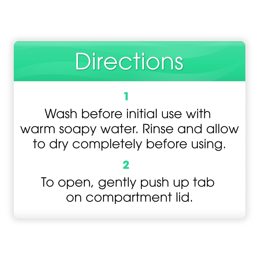 Equate Weekly Pill Planner and Pill Box Organizer, Contains 7 Compartments, Compact, Travel-Friendly