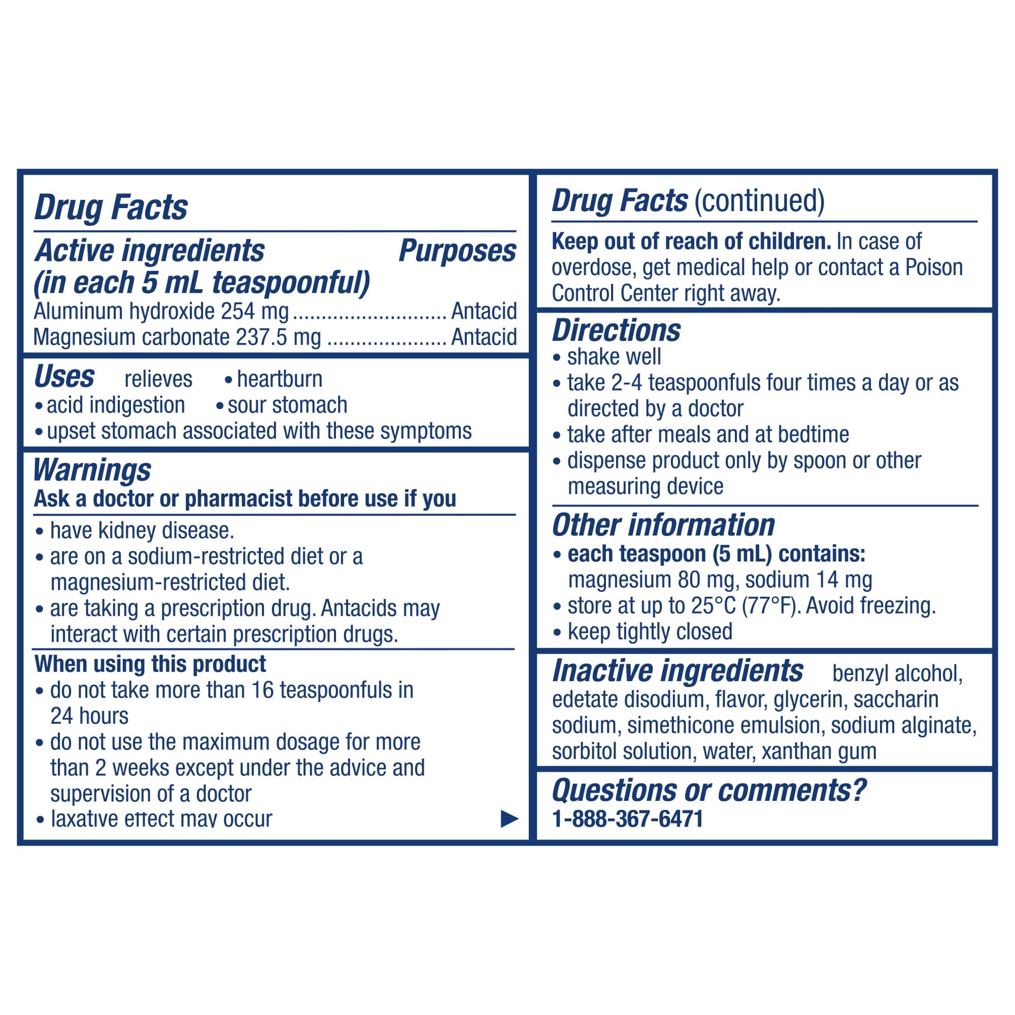 Gaviscon Extra Strength Heartburn Relief Antacid Liquid, Cool Mist, 12 Oz